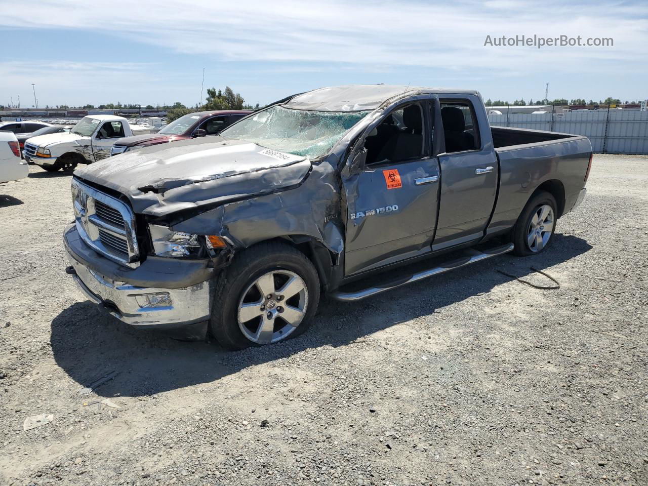 2012 Dodge Ram 1500 Slt Gray vin: 1C6RD6GT5CS313639