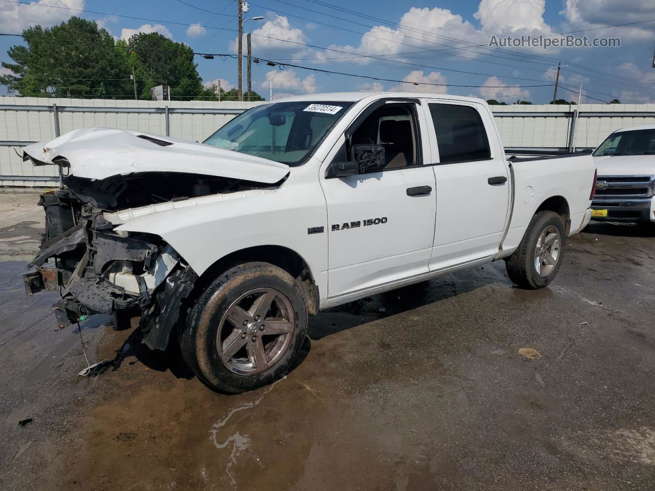 2012 Dodge Ram 1500 St White vin: 1C6RD6KT9CS268583