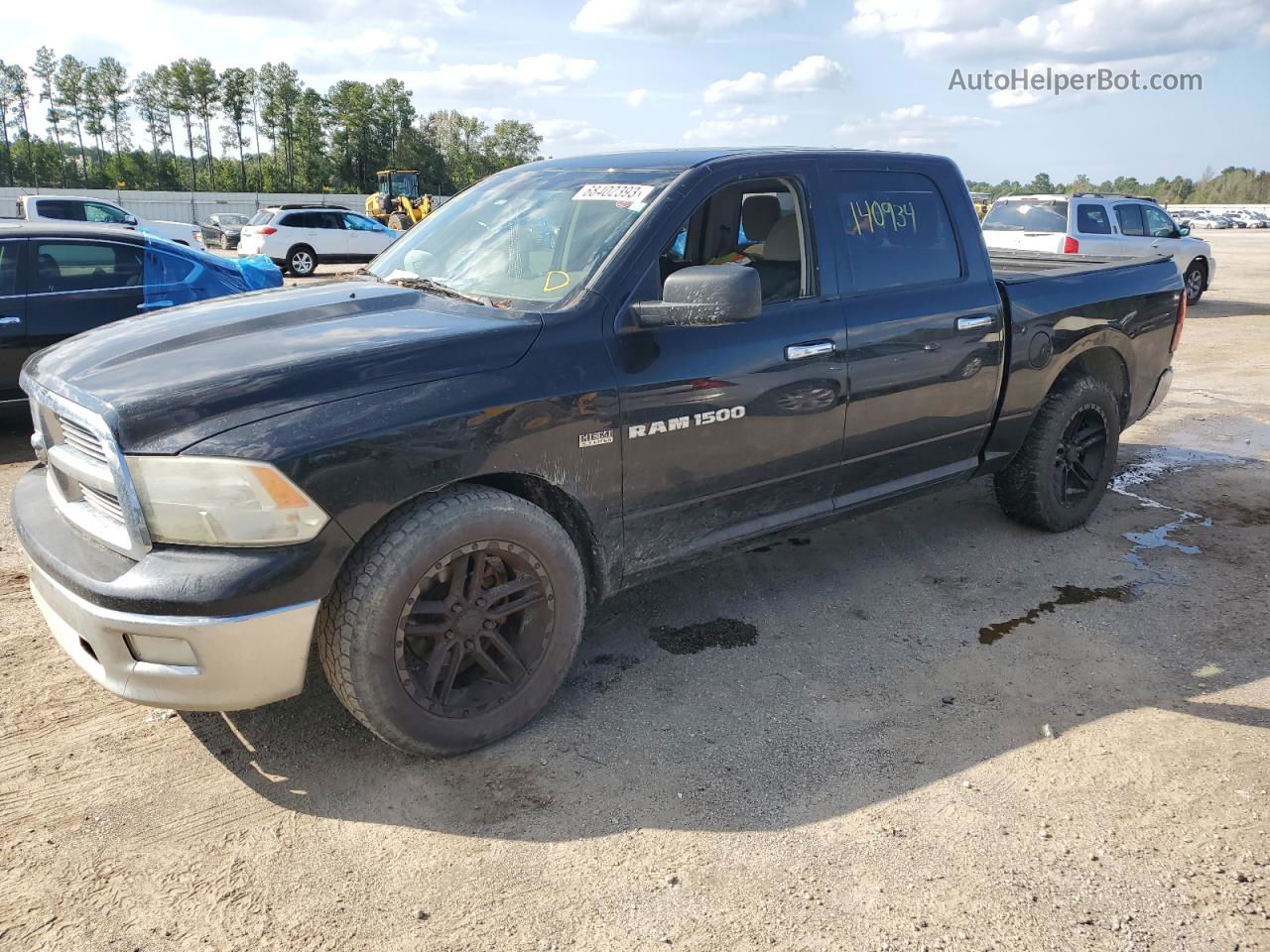 2012 Dodge Ram 1500 Slt Black vin: 1C6RD6LT2CS268651