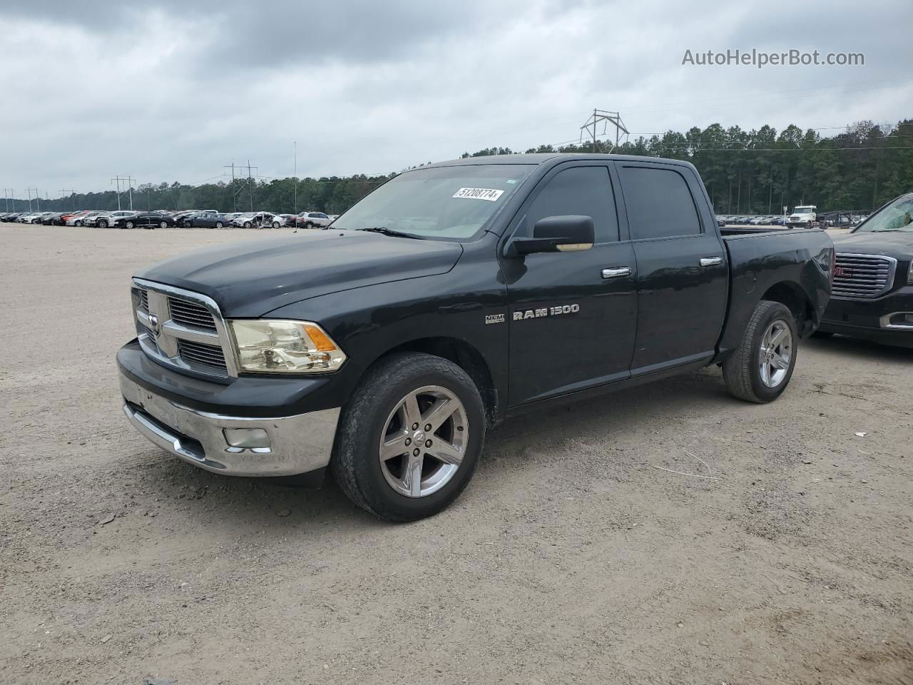 2012 Dodge Ram 1500 Slt Black vin: 1C6RD6LT4CS152836