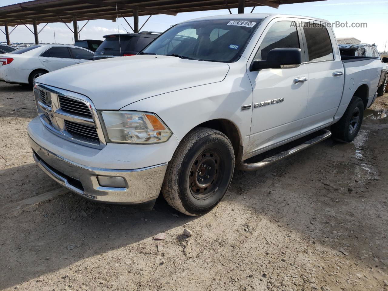 2012 Dodge Ram 1500 Slt White vin: 1C6RD6LT6CS137545