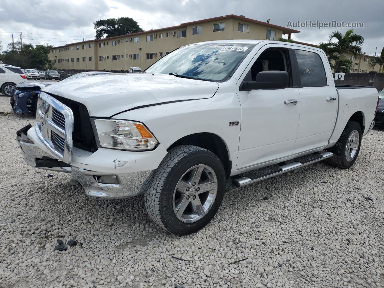 2012 Dodge Ram 1500 Slt White vin: 1C6RD6LT9CS145476