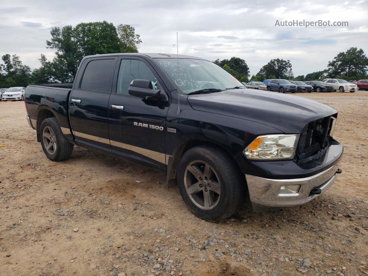 2012 Dodge Ram 1500 Slt Black vin: 1C6RD6LTXCS148046