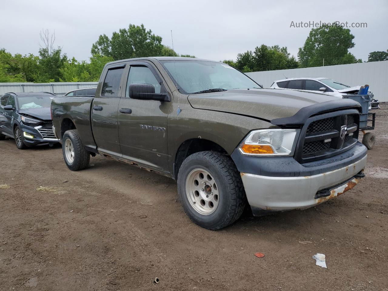 2012 Dodge Ram 1500 St Green vin: 1C6RD7FP6CS128025