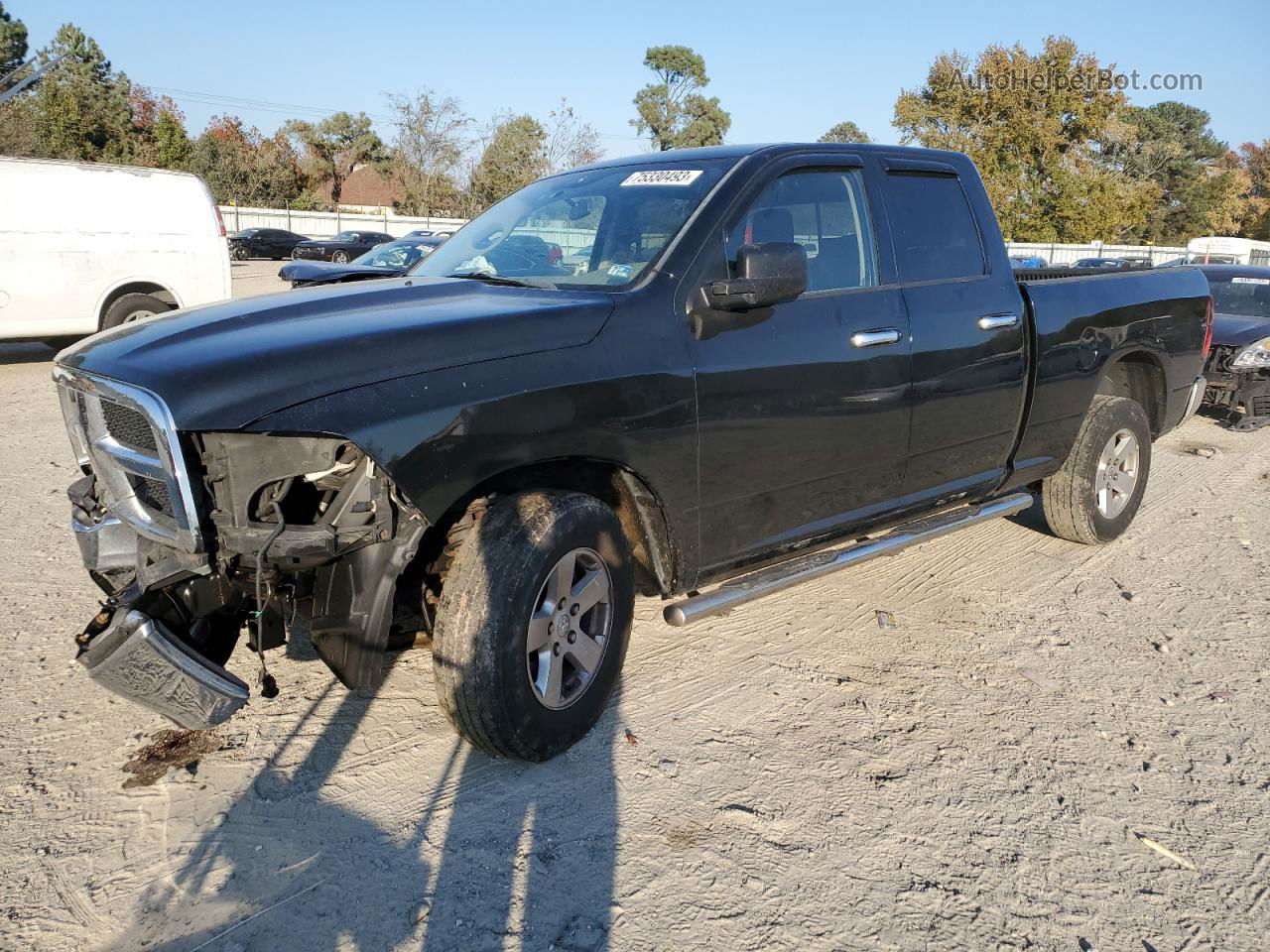 2012 Dodge Ram 1500 Slt Black vin: 1C6RD7GP7CS102046