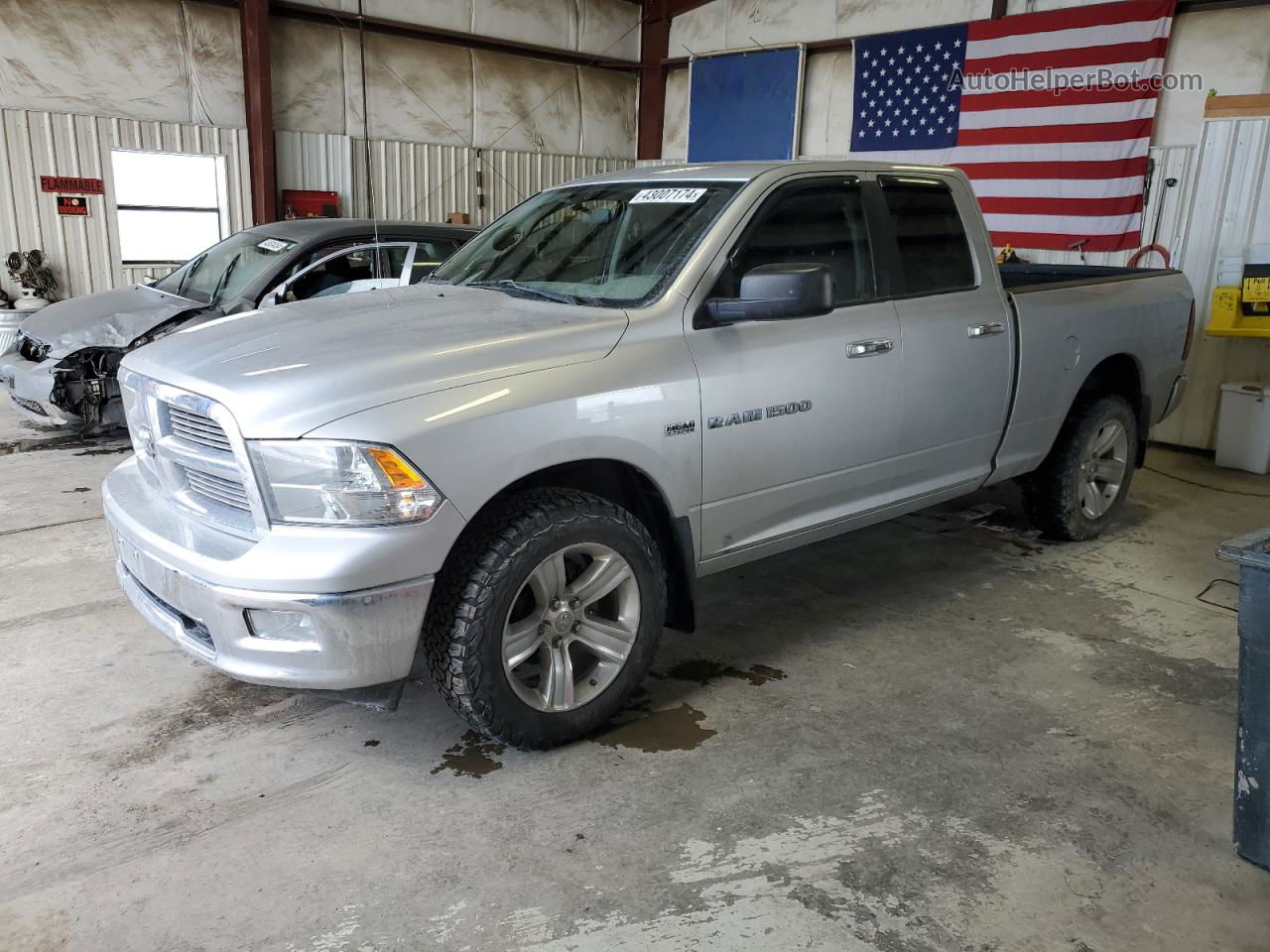 2012 Dodge Ram 1500 Slt Silver vin: 1C6RD7GT2CS305682