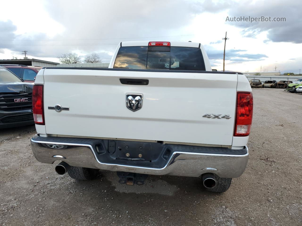 2012 Dodge Ram 1500 Slt White vin: 1C6RD7GT3CS308848