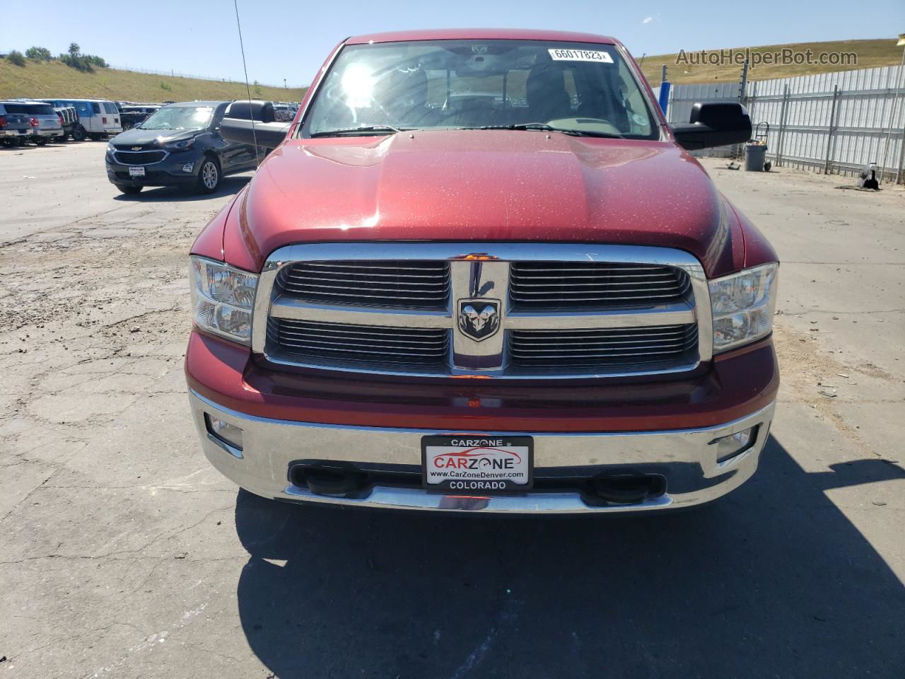 2012 Dodge Ram 1500 Slt Burgundy vin: 1C6RD7GT3CS339629