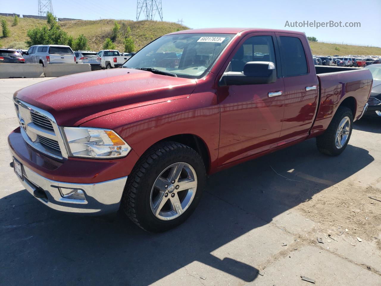 2012 Dodge Ram 1500 Slt Burgundy vin: 1C6RD7GT3CS339629