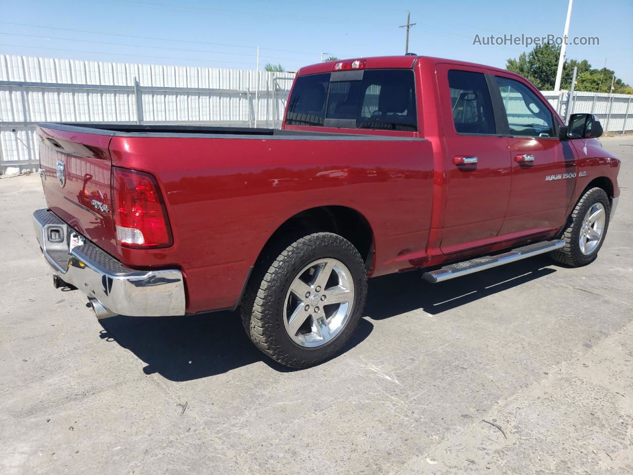 2012 Dodge Ram 1500 Slt Burgundy vin: 1C6RD7GT3CS339629