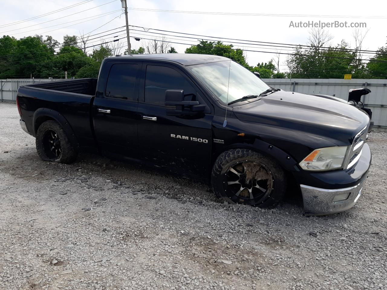 2012 Dodge Ram 1500 Slt Black vin: 1C6RD7GT5CS196439