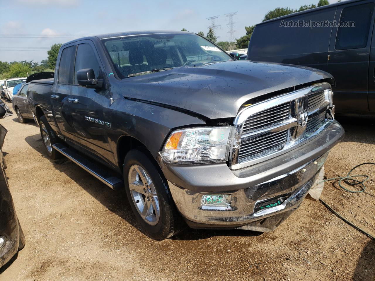 2012 Dodge Ram 1500 Slt Серый vin: 1C6RD7GT6CS347238