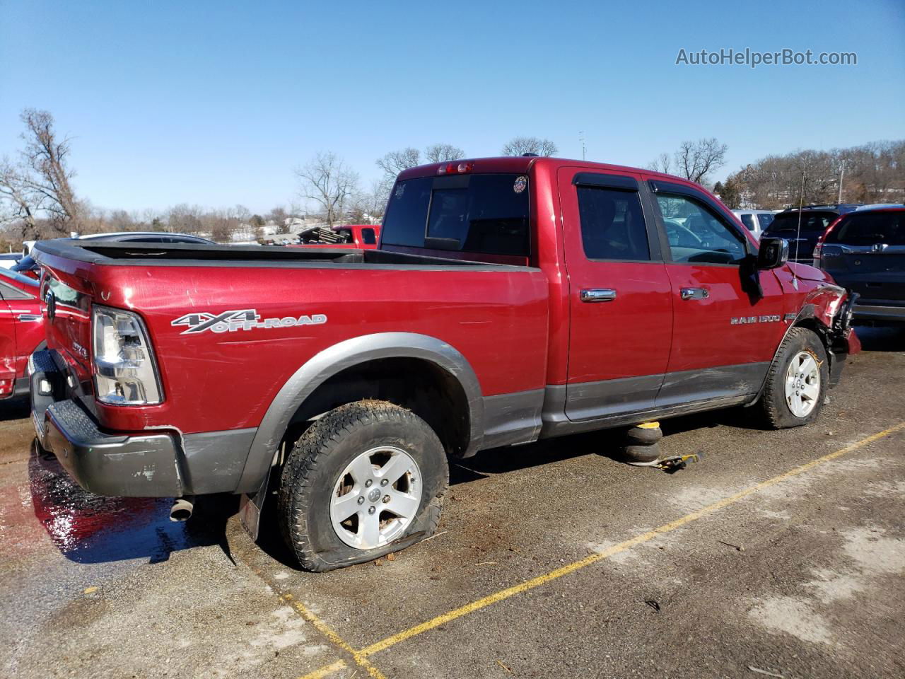 2012 Dodge Ram 1500 Slt Red vin: 1C6RD7GT8CS140754