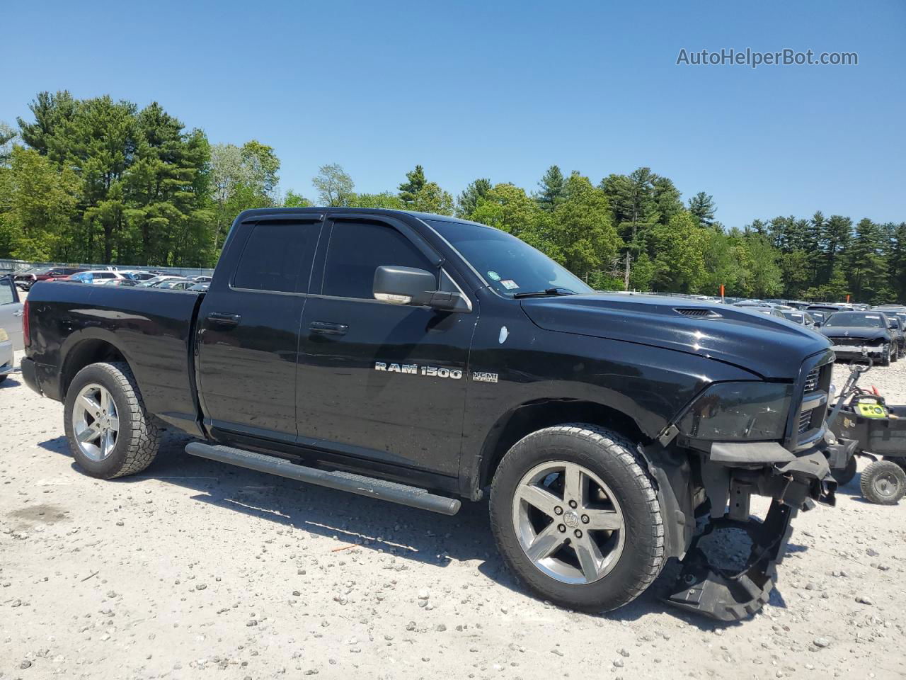 2012 Dodge Ram 1500 Sport Черный vin: 1C6RD7HT9CS276471