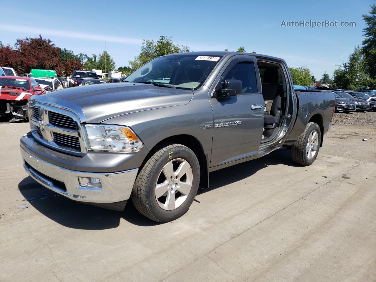 2012 Dodge Ram 1500 Slt Silver vin: 1C6RD7LT0CS339528