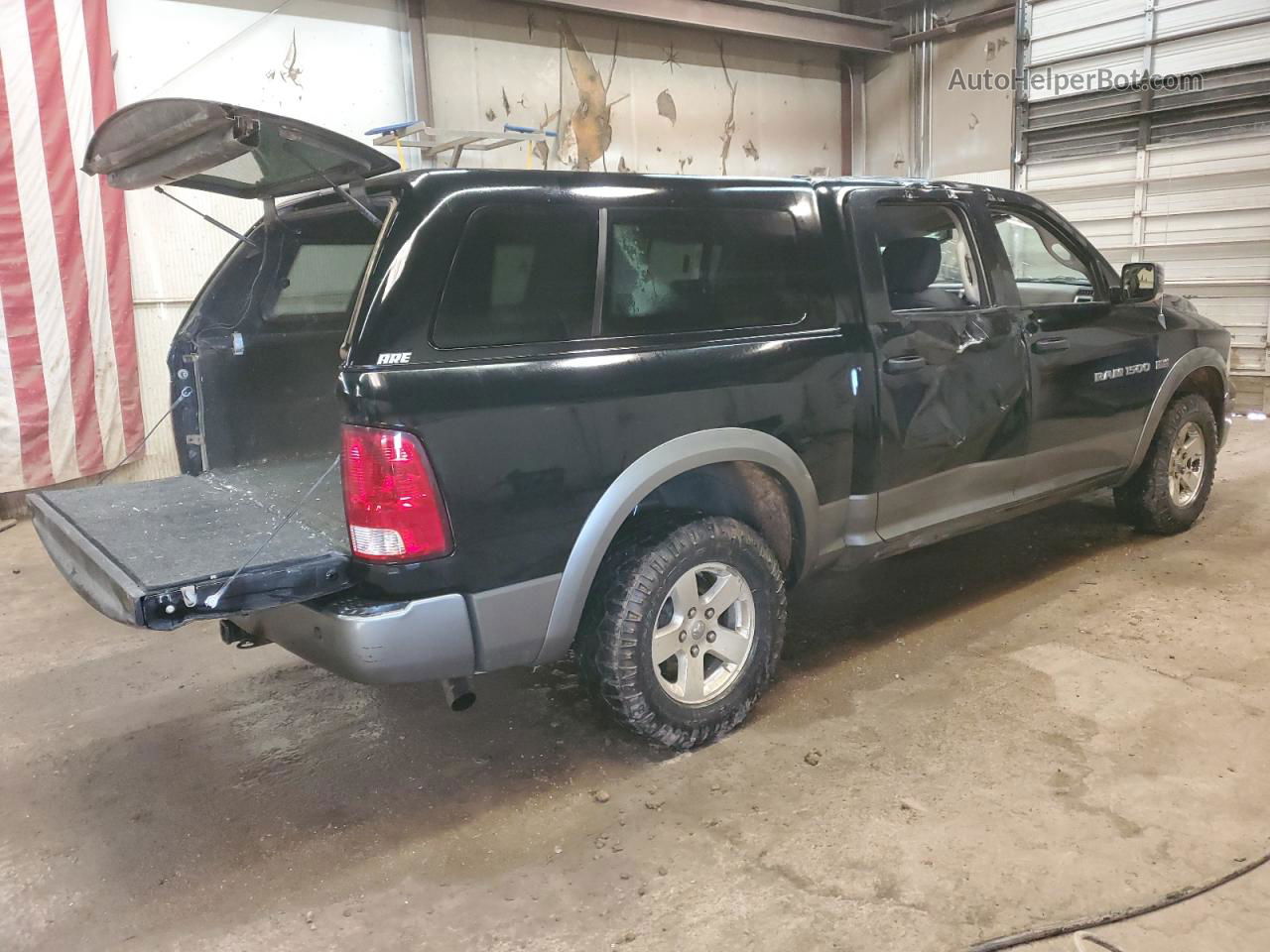 2012 Dodge Ram 1500 Slt Black vin: 1C6RD7LT3CS305258