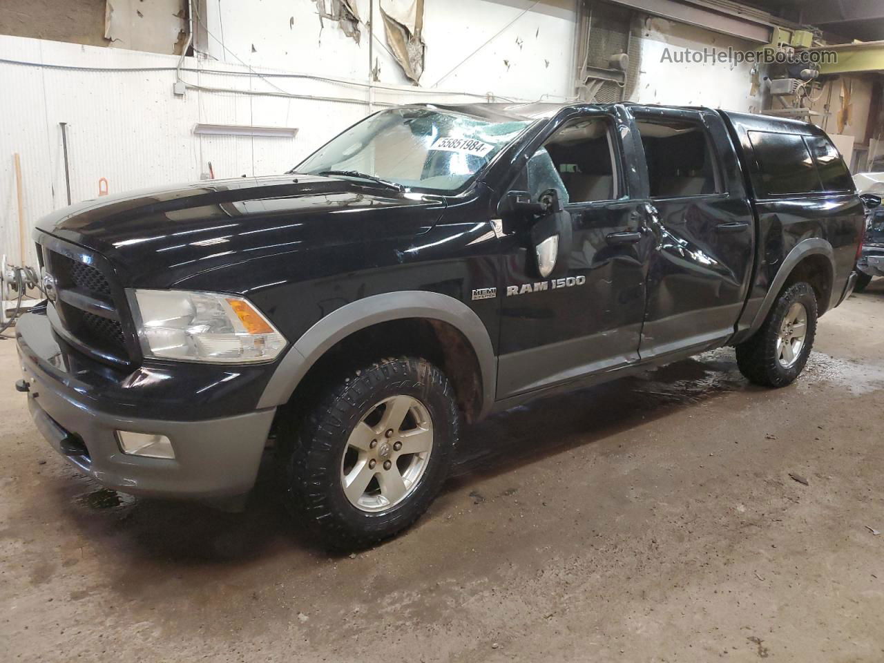 2012 Dodge Ram 1500 Slt Black vin: 1C6RD7LT3CS305258