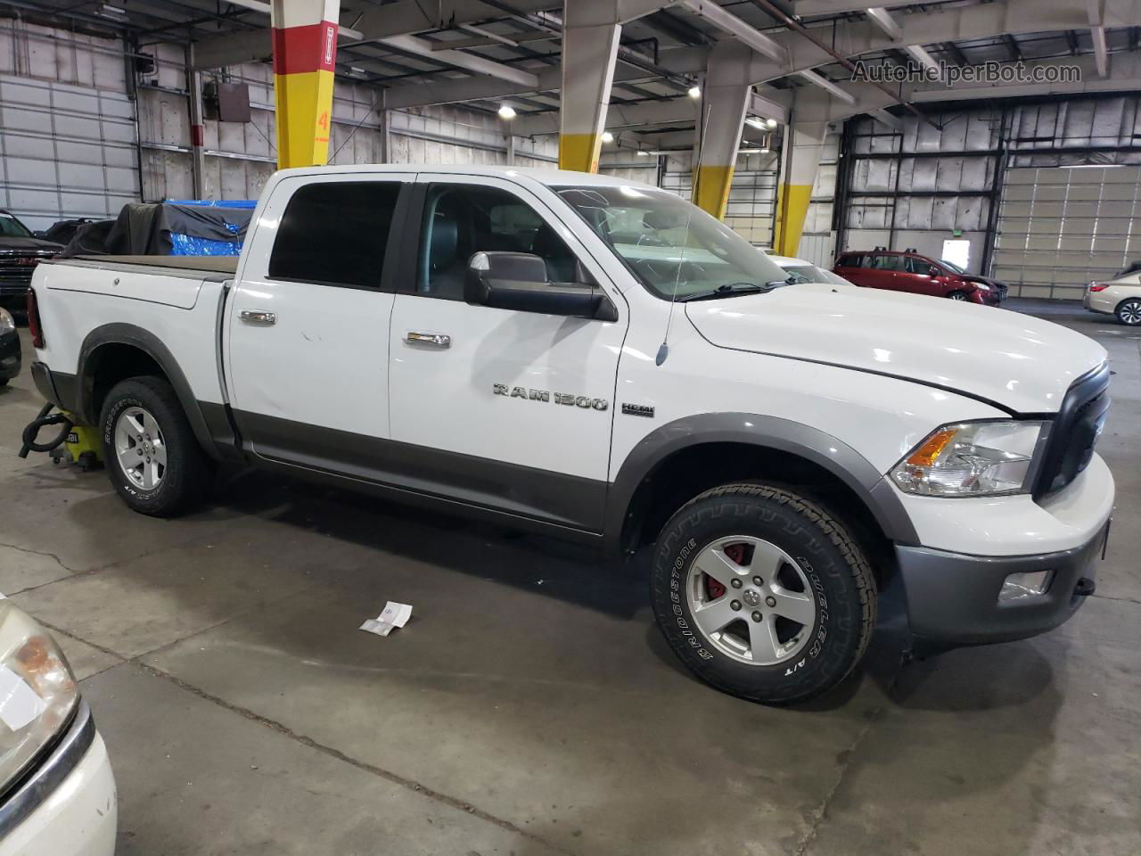 2012 Dodge Ram 1500 Slt White vin: 1C6RD7LT4CS253297