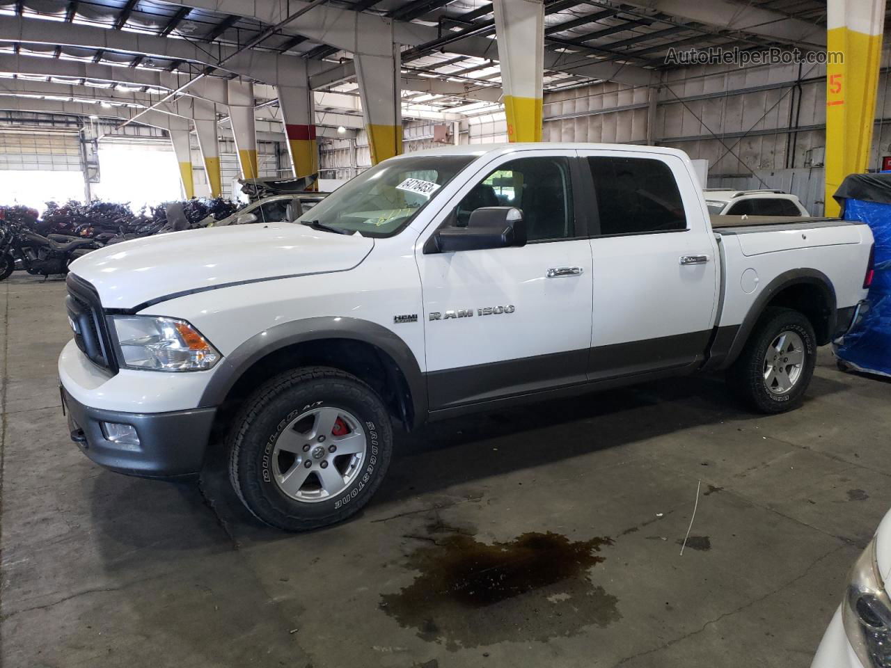 2012 Dodge Ram 1500 Slt White vin: 1C6RD7LT4CS253297