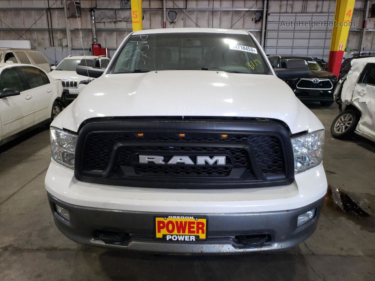 2012 Dodge Ram 1500 Slt White vin: 1C6RD7LT4CS253297