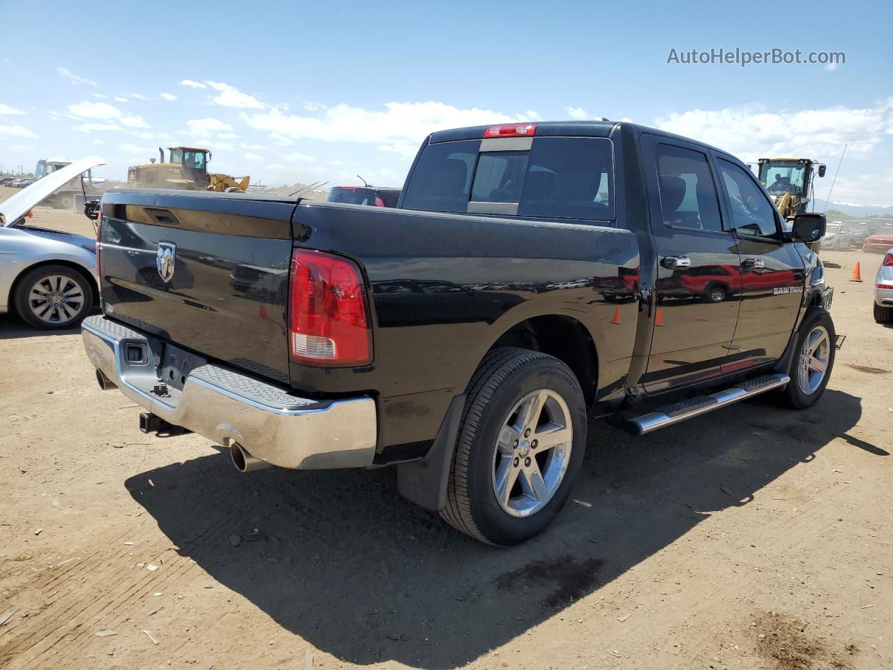 2012 Dodge Ram 1500 Slt Black vin: 1C6RD7LT5CS344952