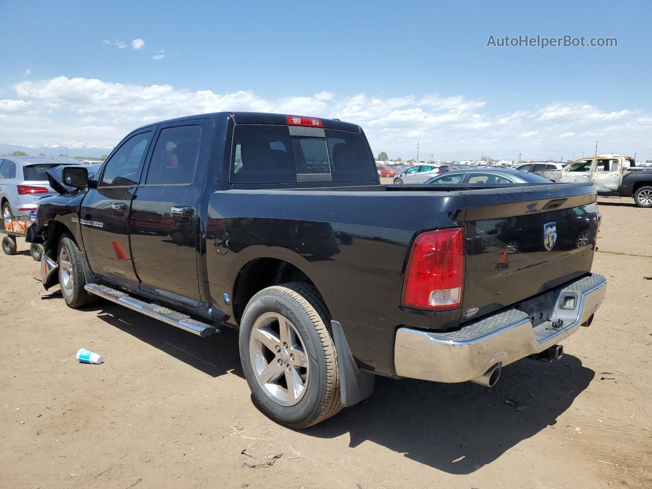 2012 Dodge Ram 1500 Slt Black vin: 1C6RD7LT5CS344952