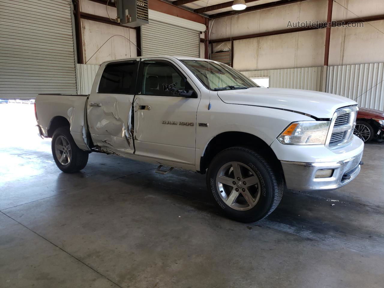 2012 Dodge Ram 1500 Slt White vin: 1C6RD7LT6CS240731