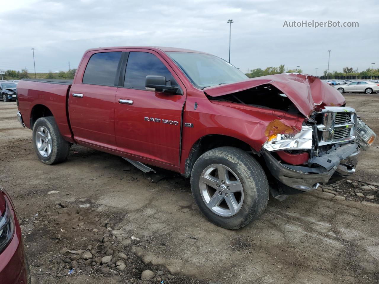 2012 Dodge Ram 1500 Slt Burgundy vin: 1C6RD7LT7CS161200