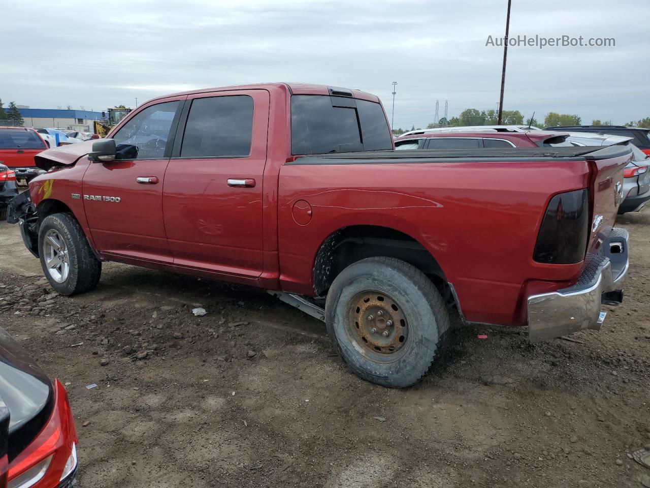 2012 Dodge Ram 1500 Slt Burgundy vin: 1C6RD7LT7CS161200