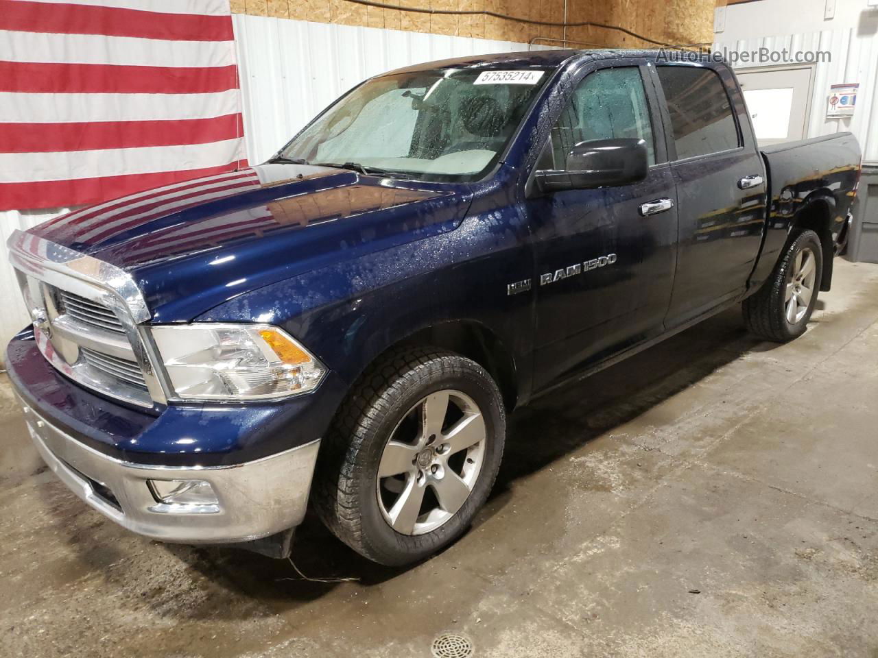 2012 Dodge Ram 1500 Slt Blue vin: 1C6RD7LT7CS179907