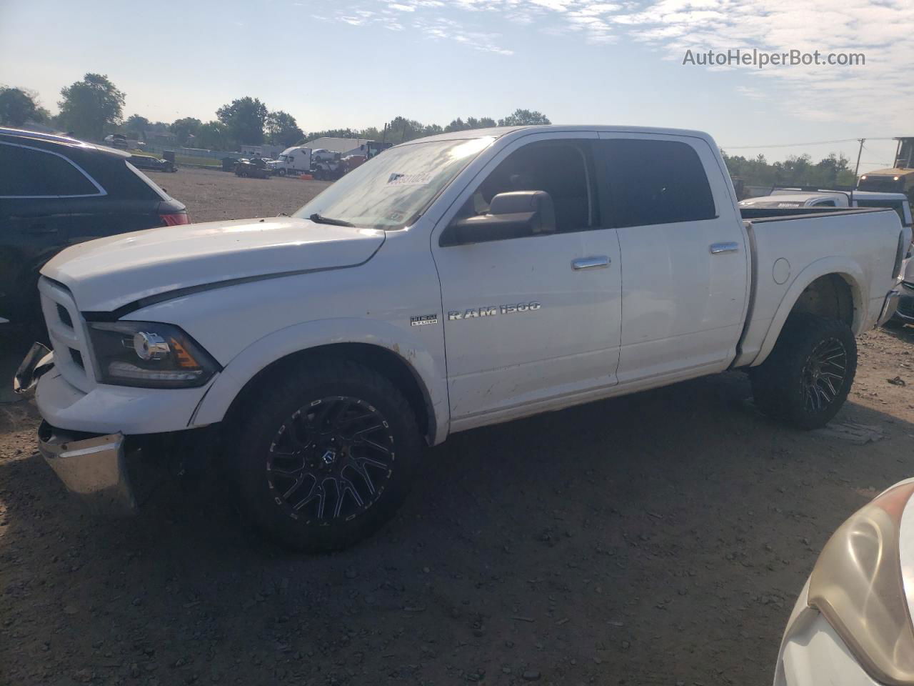 2012 Dodge Ram 1500 Slt White vin: 1C6RD7LT8CS216883