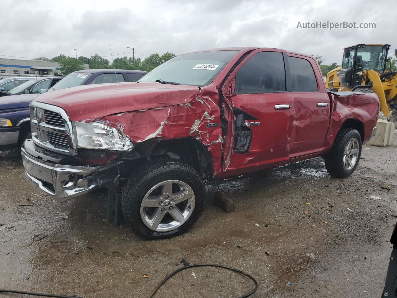 2012 Dodge Ram 1500 Slt Red vin: 1C6RD7LT8CS252136