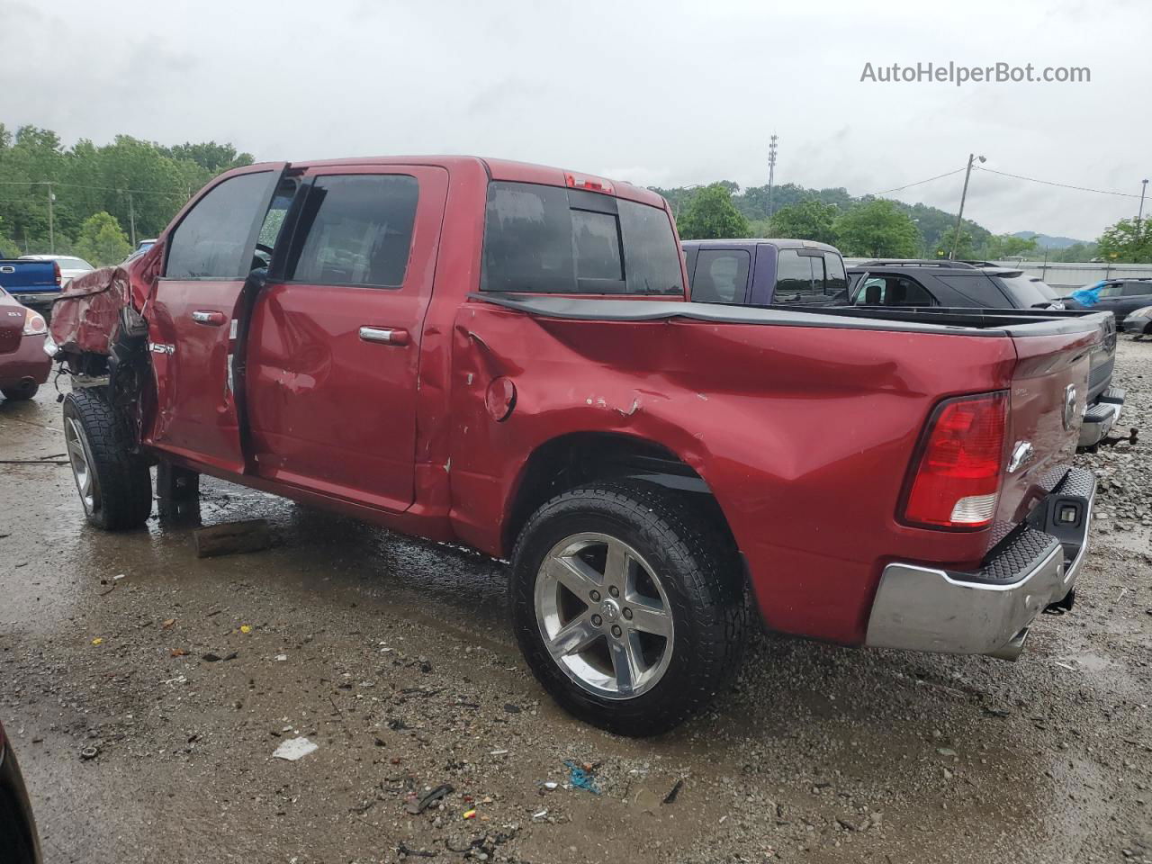 2012 Dodge Ram 1500 Slt Red vin: 1C6RD7LT8CS252136