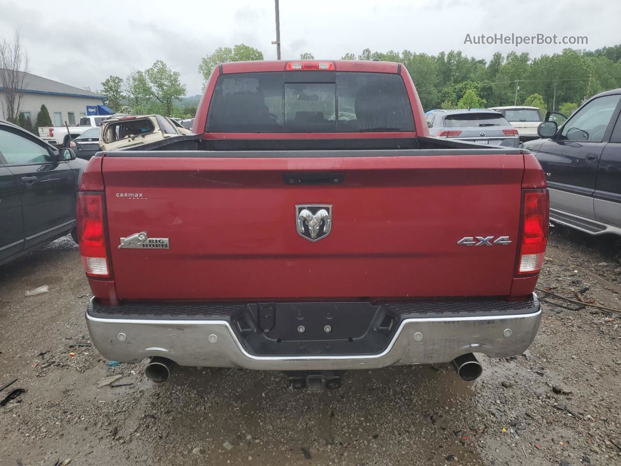 2012 Dodge Ram 1500 Slt Red vin: 1C6RD7LT8CS252136