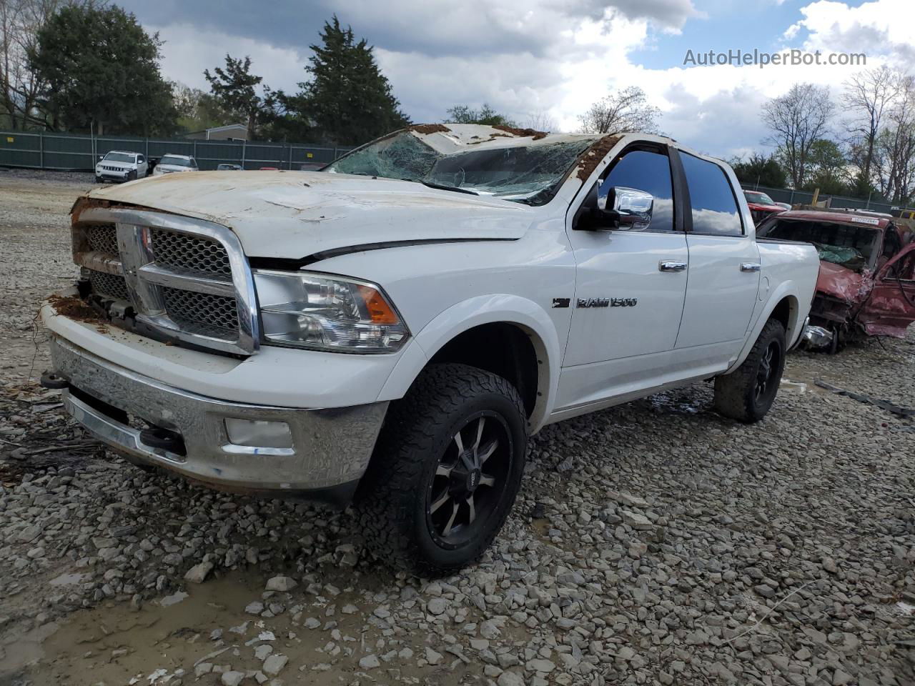 2012 Dodge Ram 1500 Laramie White vin: 1C6RD7NT1CS123782