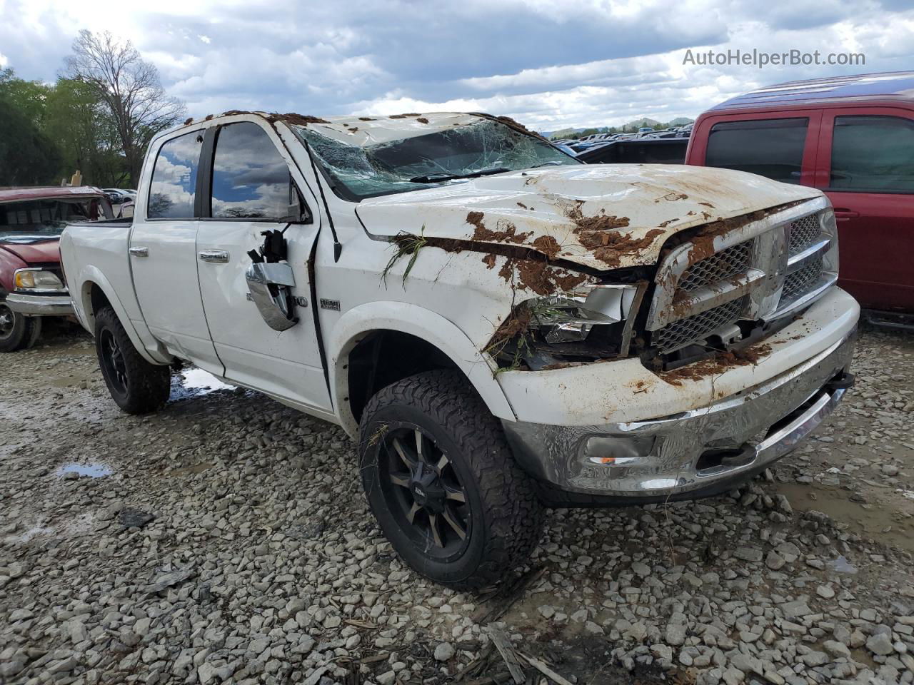 2012 Dodge Ram 1500 Laramie White vin: 1C6RD7NT1CS123782