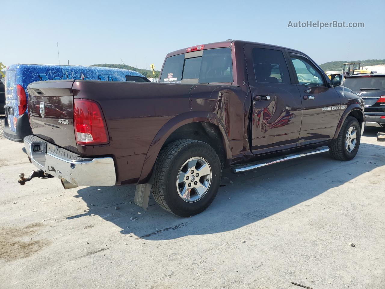 2012 Dodge Ram 1500 Laramie Burgundy vin: 1C6RD7NT9CS247329