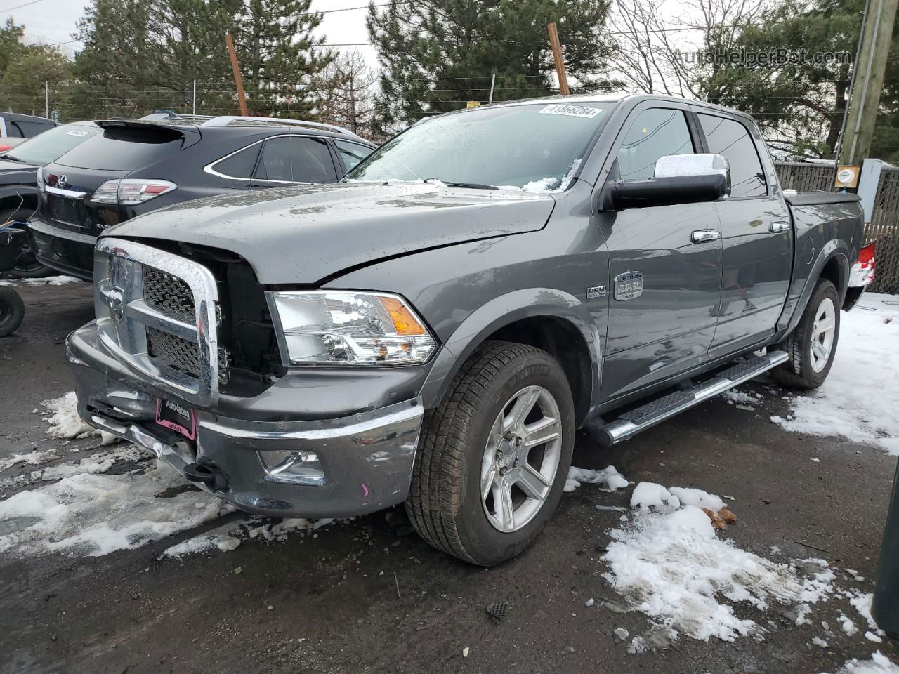 2012 Dodge Ram 1500 Longhorn Gray vin: 1C6RD7PT8CS172698