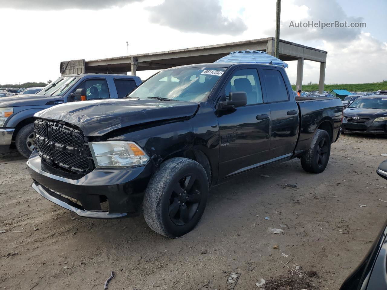 2019 Ram 1500 Classic Tradesman Черный vin: 1C6RR6FG1KS574108