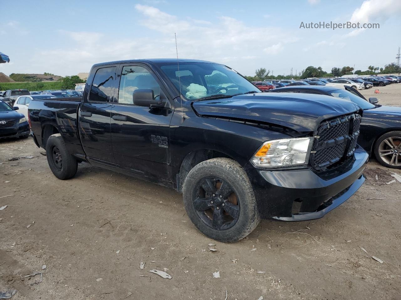 2019 Ram 1500 Classic Tradesman Black vin: 1C6RR6FG1KS574108