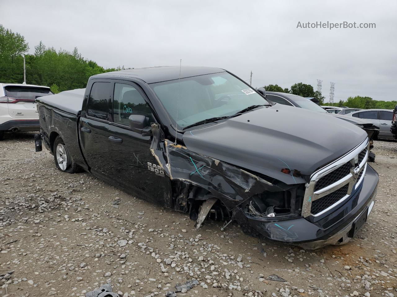 2019 Ram 1500 Classic Tradesman Черный vin: 1C6RR6FT0KS723895