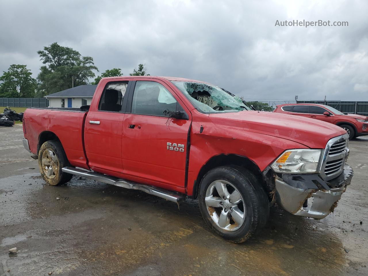 2014 Ram 1500 Slt Красный vin: 1C6RR6GG4ES457058