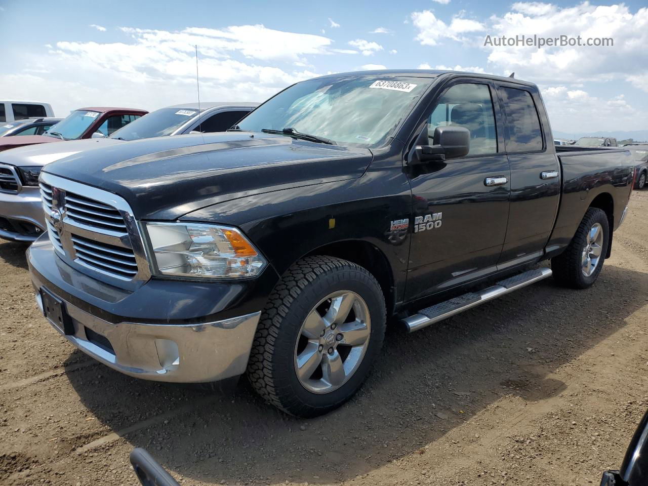 2014 Ram 1500 Slt Черный vin: 1C6RR6GT0ES170443