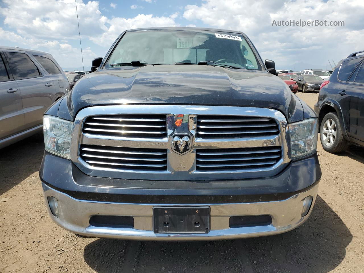 2014 Ram 1500 Slt Черный vin: 1C6RR6GT0ES170443