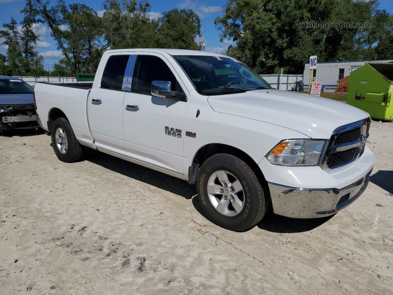 2015 Ram 1500 Slt White vin: 1C6RR6GT1FS552613