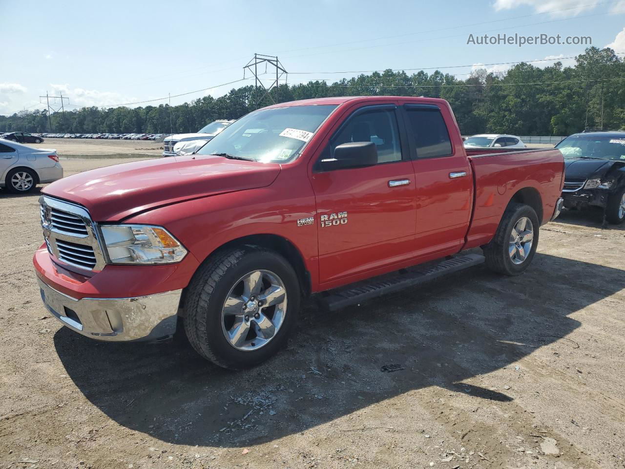 2015 Ram 1500 Slt Red vin: 1C6RR6GT2FS638397