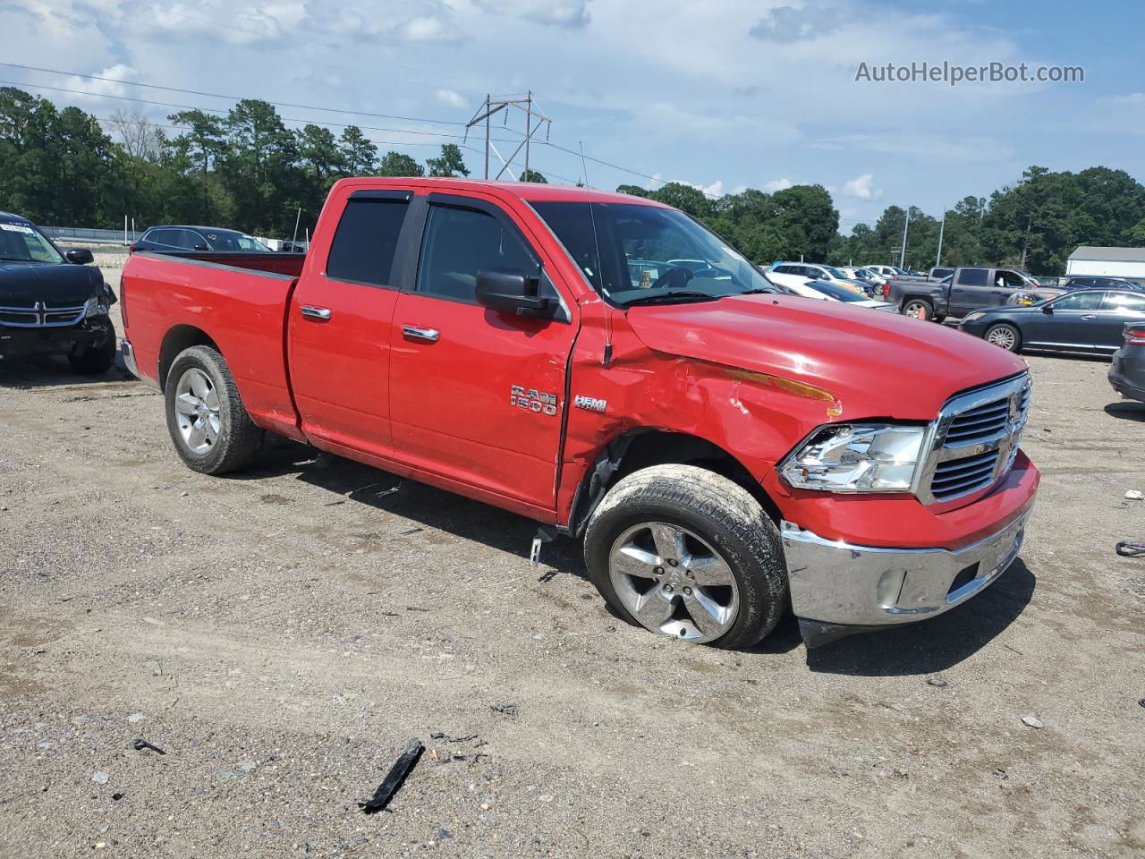 2015 Ram 1500 Slt Red vin: 1C6RR6GT2FS638397