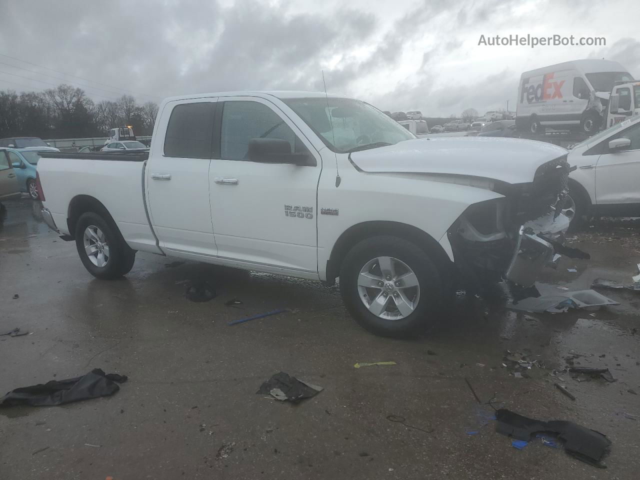 2014 Ram 1500 Slt White vin: 1C6RR6GT4ES383587