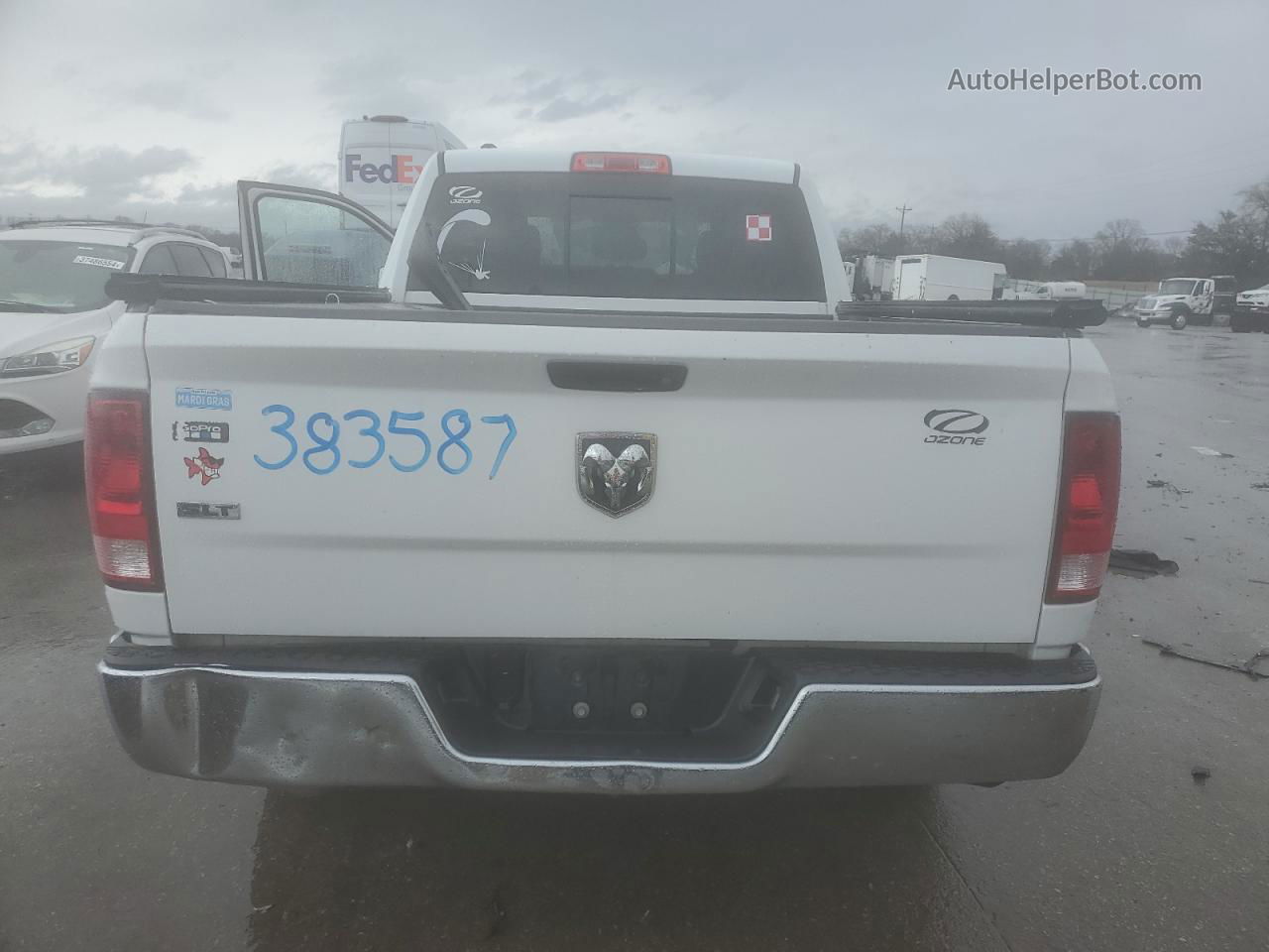 2014 Ram 1500 Slt White vin: 1C6RR6GT4ES383587