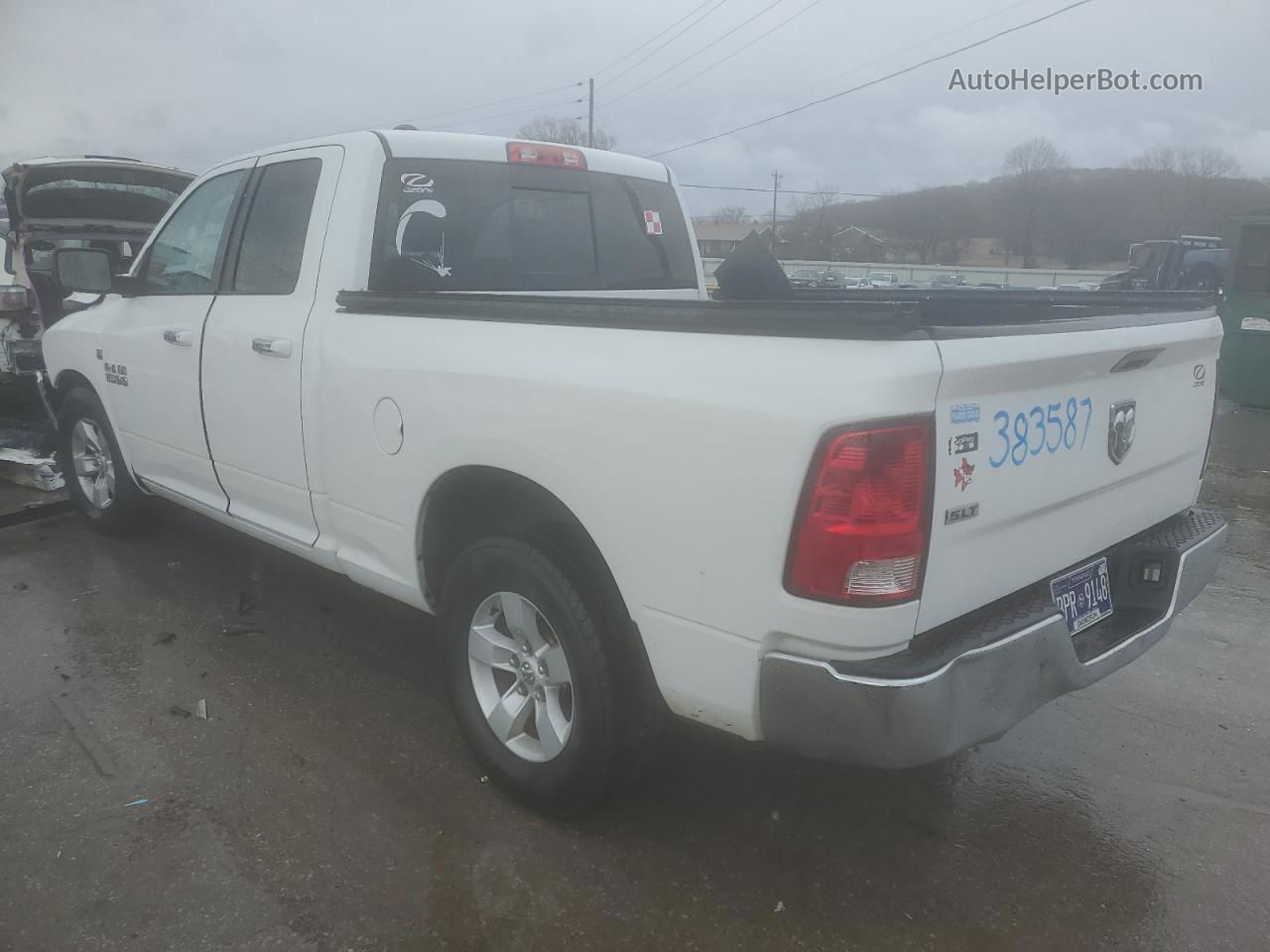 2014 Ram 1500 Slt White vin: 1C6RR6GT4ES383587